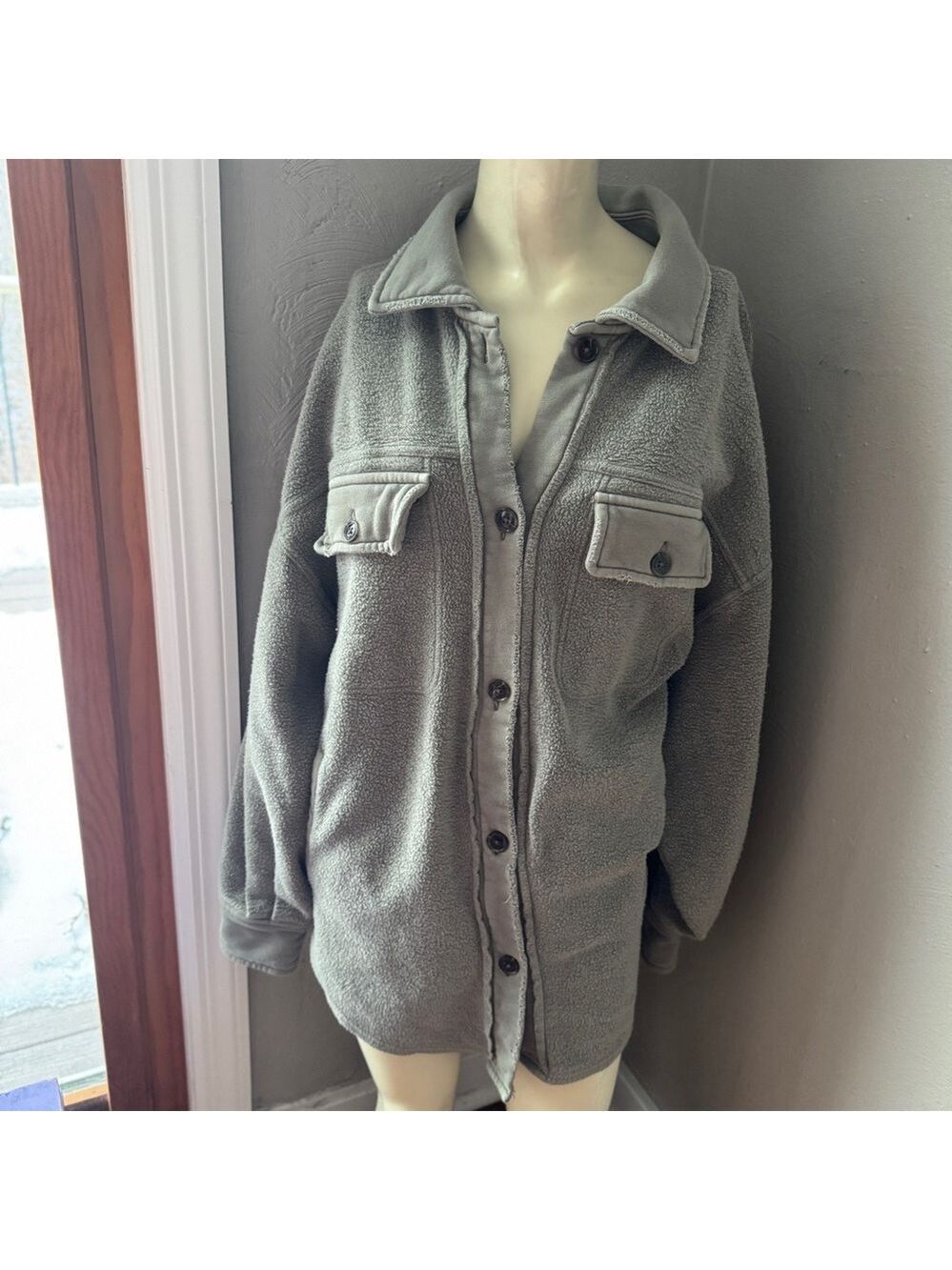 Free people oversized shirt jacket size small